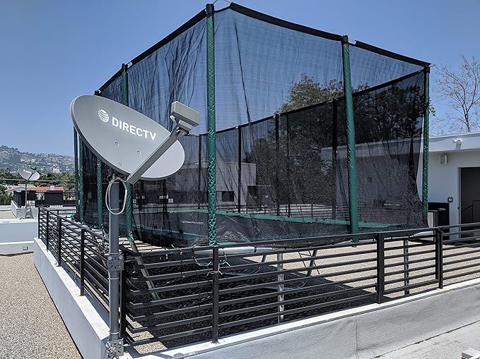 Happy Trampoline Pro Rectangle Trampoline - Heavy Duty 750lbs Jumping Capacity With Net Enclosure - Large Commercial Grade Rectangular Outdoor for Backyard Gymnastics