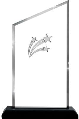 Crown Awards Personalized Acrylic Trophy, 8" Engraved Incline Slant Acrylic Award