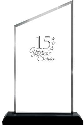 Crown Awards Personalized Acrylic Trophy, 8" Engraved Incline Slant Acrylic Award