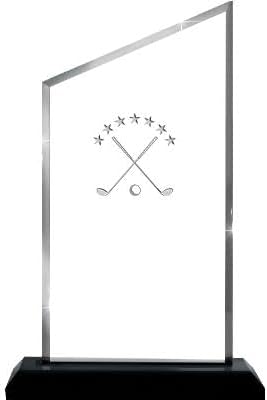 Crown Awards Personalized Acrylic Trophy, 8" Engraved Incline Slant Acrylic Award