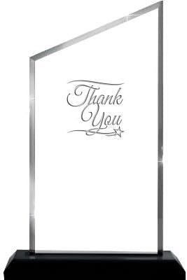 Crown Awards Personalized Acrylic Trophy, 8" Engraved Incline Slant Acrylic Award