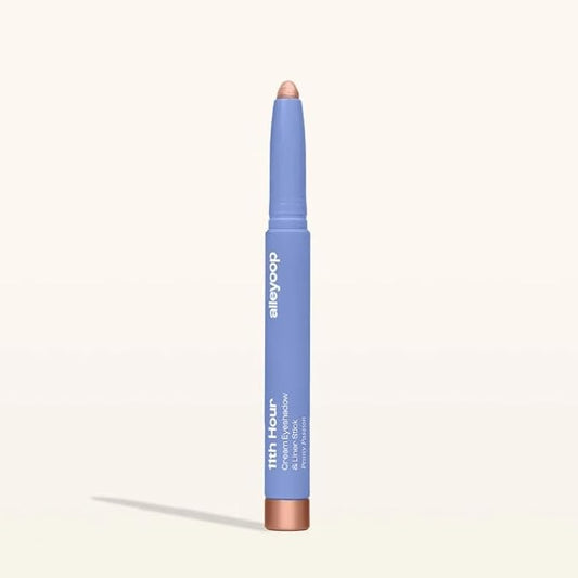 ALLEYOOP 11th Hour Waterproof Cream Eyeshadow Stick – Long-Lasting Eye Shadow Pencil & Eyeliner, Cream to Powder Stick & Highlighter – Smudge-Proof Eyeshadow Shimmer, Penny Passion Shimmer