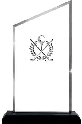 Crown Awards Personalized Acrylic Trophy, 8" Engraved Incline Slant Acrylic Award