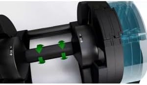 SMRTFT NUOBELL Adjustable Dumbbells 5–80 lb Set | Original NUOBELL | 22 Weights in 1 for Home Gym Strength Training | Steel-Knurled Handle | Space-Saving Dumbbell Set of 2 | 2-Year Warranty