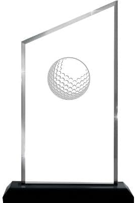 Crown Awards Personalized Acrylic Trophy, 8" Engraved Incline Slant Acrylic Award