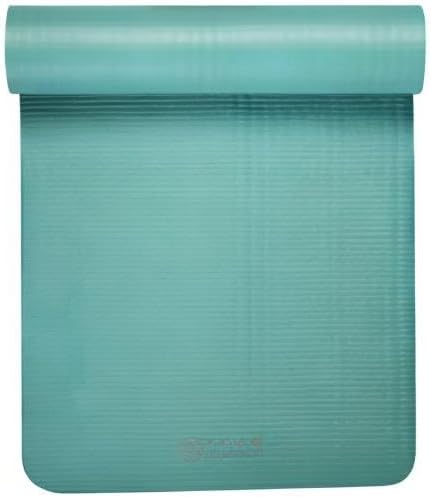 Gaiam Essentials 2/5" Thick (10mm) Yoga & Pilates, Fitness & Exercise Mat with Easy-Cinch Carrier Strap Cushion Support For Fitness and Gym Workouts