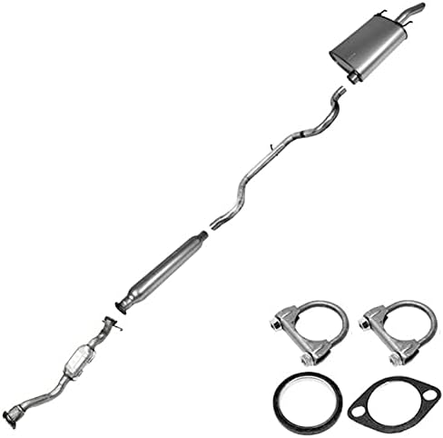 Northeastern Exhaust Stainless Steel Catalytic Resonator Muffler System Kit compatible with 2003-2005 Chevrolet Monte Carlo 3.4L - Include clamps and gaskets