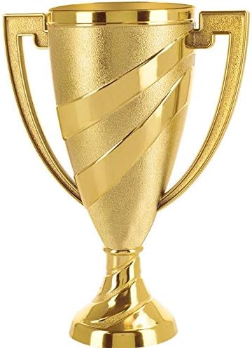Crown Awards Gold Cup Trophies with Custom Engraving, 5.75" Personalized Gold Swirl Cup Achievement Trophy On Black Base Prime
