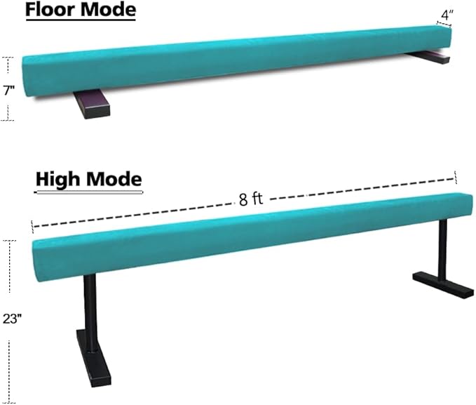 8FT Adjustable&Foldable Gymnastics Balance Beam,Home Gym Equipment,Easy Assembling and Storage,No Tool Require,for Kids Children Girls Training