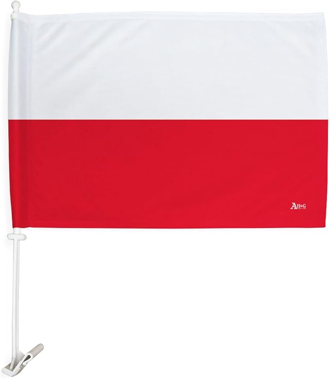 World Cup 2022 Polish Car Flag Bandera Para Carros De Poland Auto Decorations Small Banner For Window Clip Pole Accessories FIFA Sports Fans Outdoor Flags Trophy Game Football Soccer Gifts Made In USA