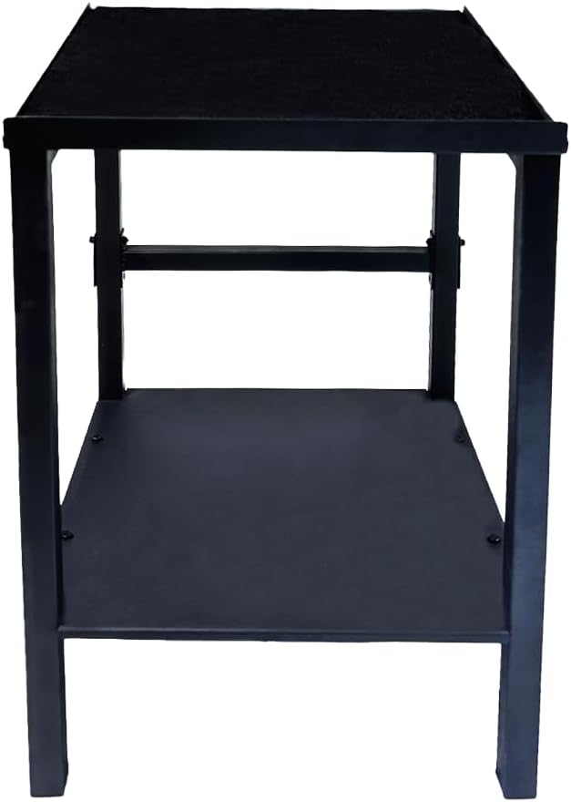 Black Heavy Duty Adjustable Dumbbell Stand & Kettlebell Stand - Adjustable Dumbbell Weight Rack, Weight Stand for Dumbbells, Weight Rack for Home Gym with Non-Slip Base, Anti-Tip Safety & Space-Saving Design