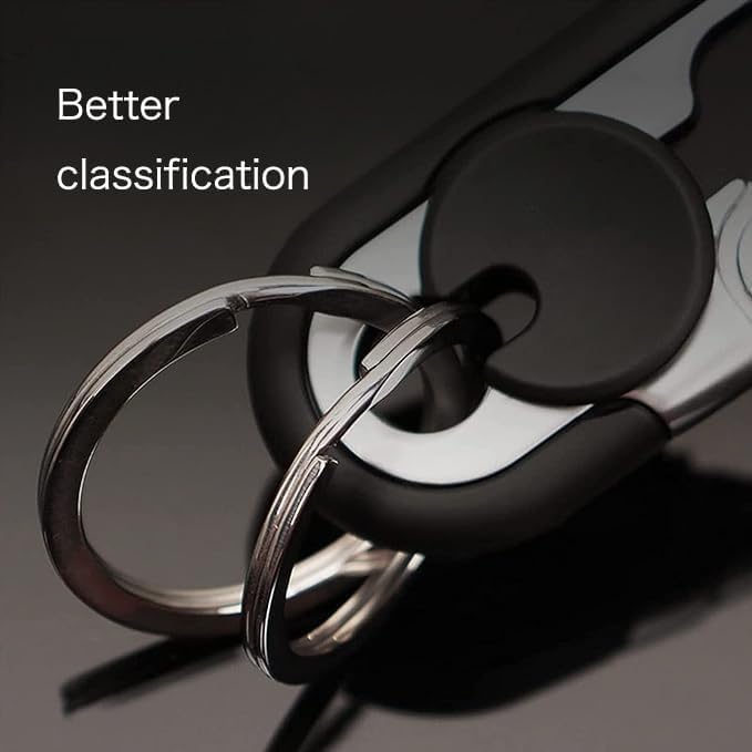 Men's Car Key Chain 2pcs, Personalized Creative Stainless Steel Car Keychain for Men