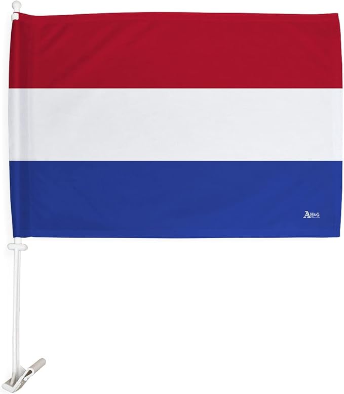 World Cup 2022 Netherland Car Flag Bandera Para Carros De Netherlands Auto Decorations Small Banner For Window Clip Pole Accessories FIFA Sports Fans Outdoor Flags Trophy Game Soccer Gifts Made In USA