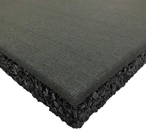 Genaflex Pro Heavy Duty Thick Rubber Gym Floor Tiles High Density Shock Absorbent Laminated Deadlift Mats - 1" Thick X 20" W X 20" L - 2.7 Sq. Ft. (Black, 10 Tiles - 27 Sq. Ft.)