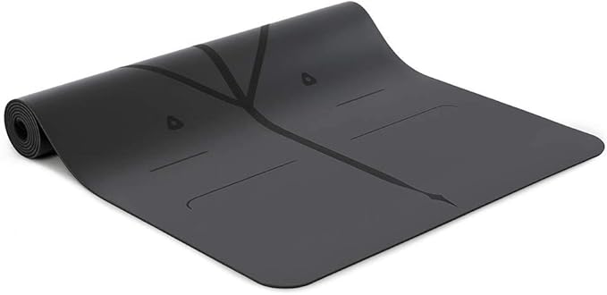 Liforme Original Yoga Mat – Free Yoga Bag Included - Patented Alignment System, Warrior-like Grip, Non-slip, Eco-friendly, sweat-resistant, long, wide, 4.2mm thick mat for comfort