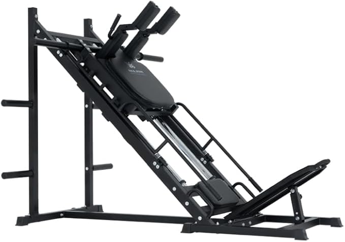 Drone S1 Leg Press Hack Squat Machine, All-in-One Lower Body Strength Training Machine for Home Gym, Adjustable Leg Press, Linear Bearing System, Back Support Cushion, Weight Storage Posts
