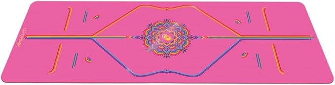 Liforme Travel Yoga mat – Patented Alignment System, Warrior-Like Grip, Non-Slip, Eco-Friendly, Ultra-Lightweight and Sweat Resistant, Made with Natural Rubber
