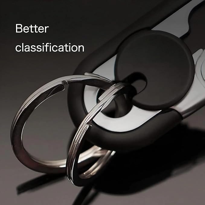 Men's Car Key Chain 2pcs, Personalized Creative Stainless Steel Car Keychain for Men