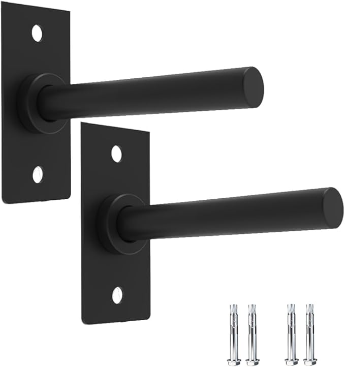 Wall Mounted Weight Plate Holder,Steel Bumper Plate Storage Rack with Screws and Thick Pad, Space Saving Holder for Home Gym,Max Weight Capacity 300 LBS