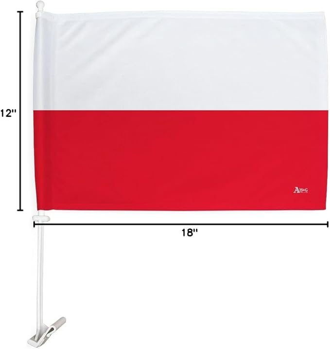 World Cup 2022 Polish Car Flag Bandera Para Carros De Poland Auto Decorations Small Banner For Window Clip Pole Accessories FIFA Sports Fans Outdoor Flags Trophy Game Football Soccer Gifts Made In USA