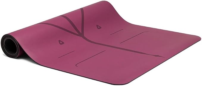 Liforme Original Yoga Mat – Free Yoga Bag Included - Patented Alignment System, Warrior-like Grip, Non-slip, Eco-friendly, sweat-resistant, long, wide, 4.2mm thick mat for comfort
