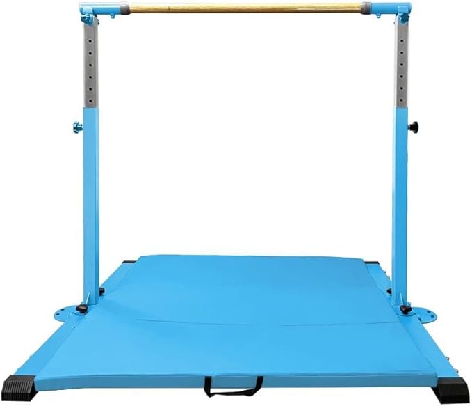 Gymnastics Kip Bar for Home Indoor Training,Horizontal Bar for Kids Girls Junior,Adjustable Arms from 3' - 5' Gym Equipment,1-4 Levels,300lbs Weight Capacity