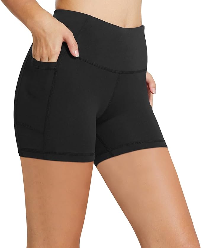 baleaf Women's 8"/ 5"/ 3" Biker Shorts High Waist Yoga Workout Gym Running Volleyball Spandex Shorts with Pockets