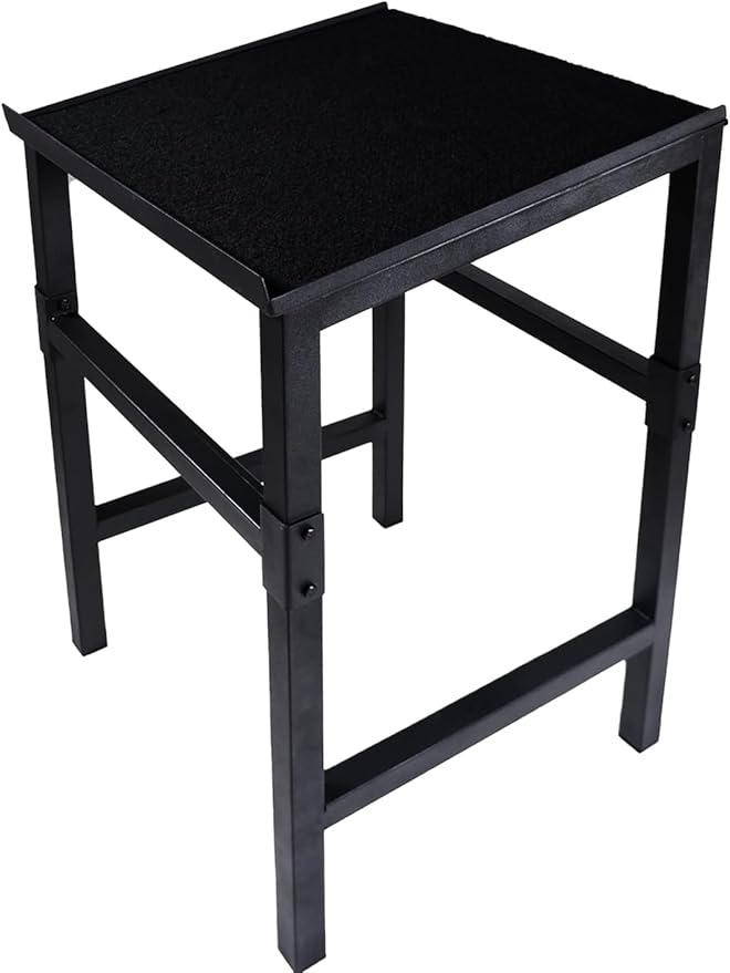 Black Heavy Duty Adjustable Dumbbell Stand & Kettlebell Stand - Adjustable Dumbbell Weight Rack, Weight Stand for Dumbbells, Weight Rack for Home Gym with Non-Slip Base, Anti-Tip Safety & Space-Saving Design
