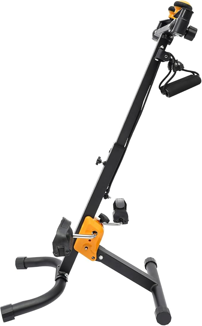 Adjustable Pedal Exerciser Bike for Seniors, Foldable Bicycle Exercise Machine for Hand Arm Leg And Knee Fitness, Portable Elderly Pedal Exerciser for Total Body Workout for Home Gym