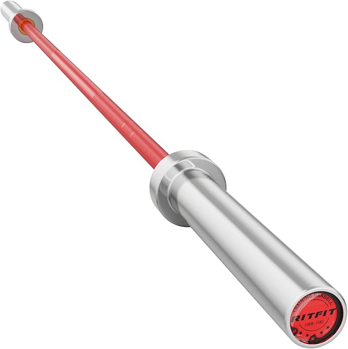 RITFIT 7FT Olympic Barbell for Strength and Weightlifting Training - 2 Inch Olympic Bar for Squat, Deadlift, Bench Press, Curl, Overhead Press - 600lbs/1000lbs/1200lbs Capacity