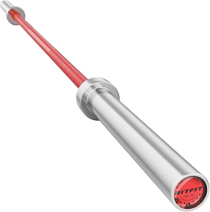 RITFIT 7FT Olympic Barbell for Strength and Weightlifting Training - 2 Inch Olympic Bar for Squat, Deadlift, Bench Press, Curl, Overhead Press - 600lbs/1000lbs/1200lbs Capacity