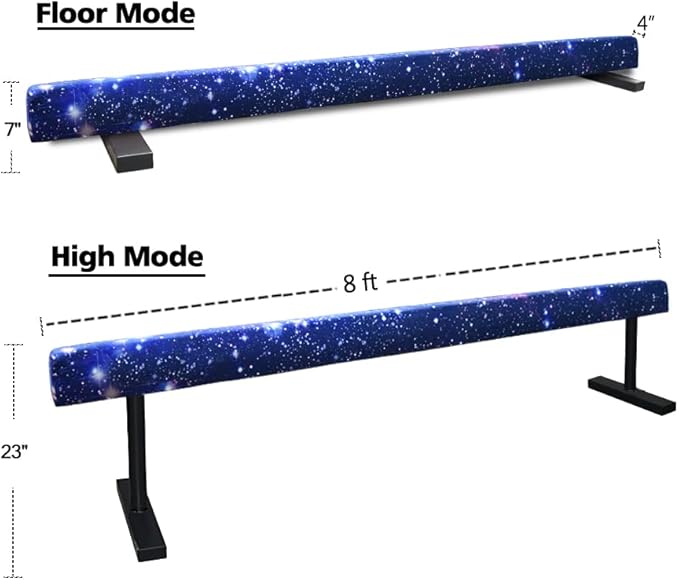8FT Adjustable&Foldable Gymnastics Balance Beam,Home Gym Equipment,Easy Assembling and Storage,No Tool Require,for Kids Children Girls Training