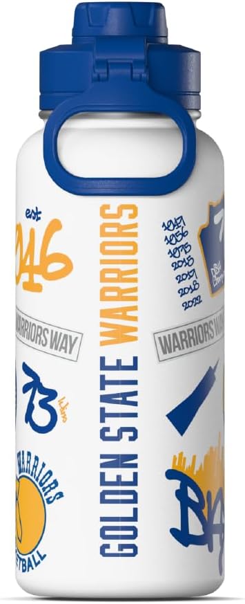 Hydrapeak x NBA Officially Licensed Golden State Warriors 32oz Active Water Bottle Chug Lid Stainless Steel Reusable Double Wall Celebrating The City Of San Francisco