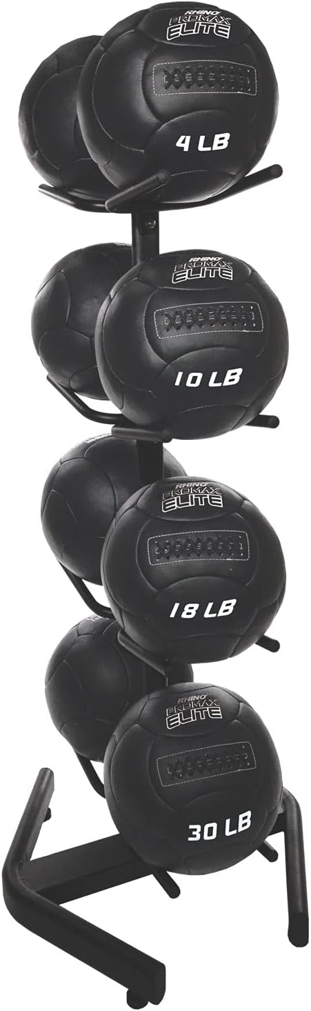 Champion Sports Rhino Slam Ball, 4-30 lb. Non-Slip Grip, Weightlifting, Crossfit, Home Gym, Fitness, 14" Diameter Balls, Optional Storage Rack/Tree Sold Separately