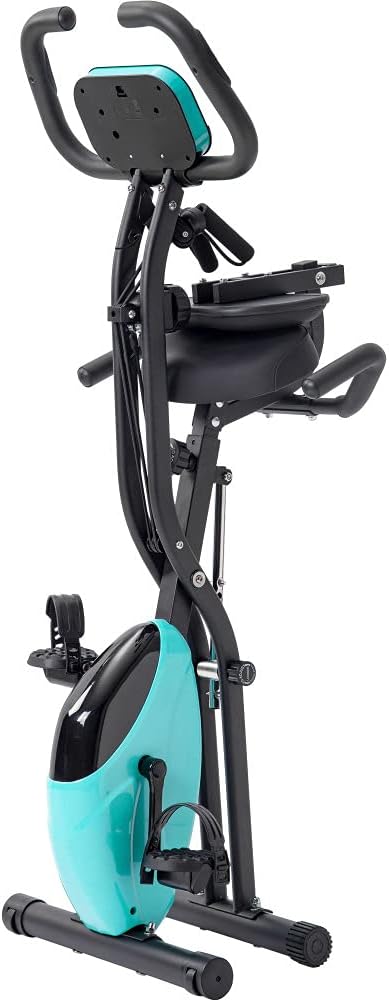 Foldable Exercise Bike with 16-Level Resistance, Upright & Recumbent Magnetic Indoor Cycling Machine for Home Workout