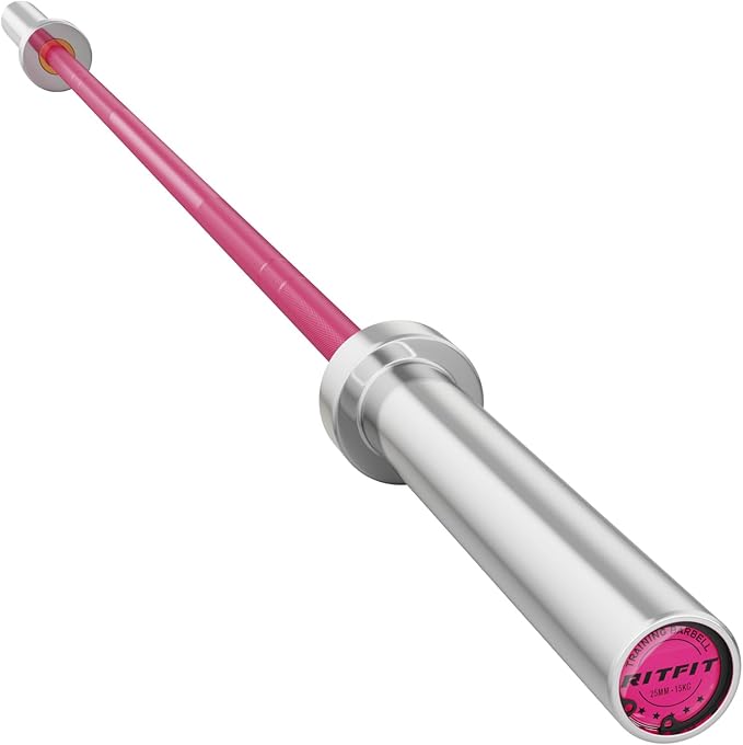 RITFIT 7FT Olympic Barbell for Strength and Weightlifting Training - 2 Inch Olympic Bar for Squat, Deadlift, Bench Press, Curl, Overhead Press - 600lbs/1000lbs/1200lbs Capacity