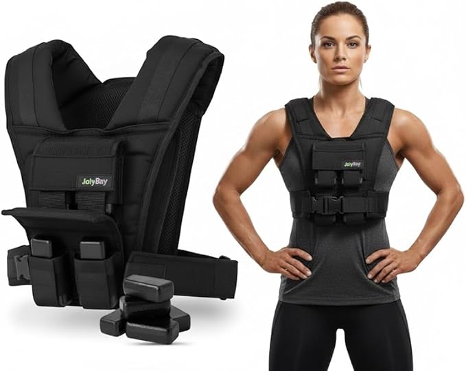 Adjustable Weighted Vest for Men and Women with Removable Weights, Weighted Vests for Posture, 20lbs | 35lbs Durable Body Weight Vest for Walking, Running, Cardio, CrossFit, Strength, and Workout