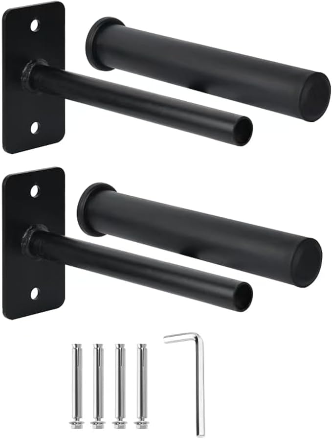 EVERYMATE Weight Plate Rack, Wall Mount Weight Plate Holder for Bumper Plates, Max Weight Capacity 330 lb, Home Gym Organizer