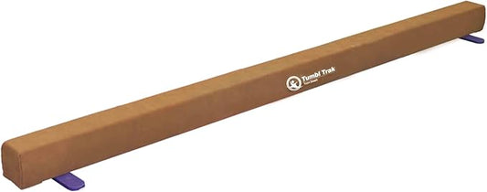 Tumbl Trak 8 Foot Addie Gymnastics Training Suede Balance Beam, High and Low Beam Gymnastics for Home, Non Slip Base, Competition Feel