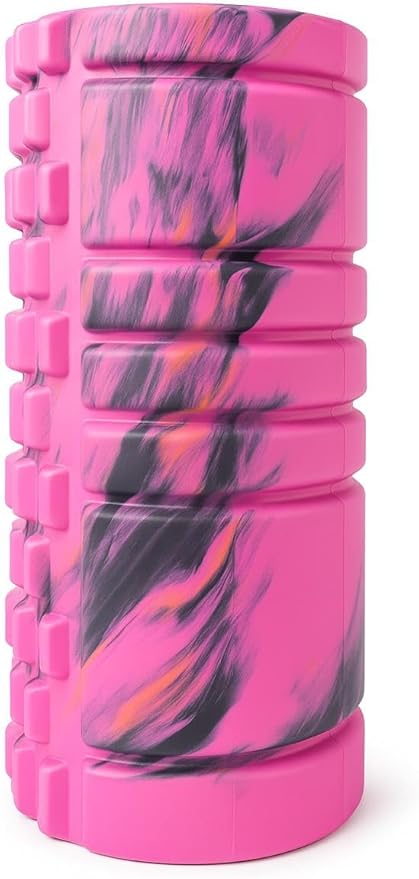 High-Density Foam Roller for Muscle Recovery, Deep Tissue Massage & Physical Therapy – Improves Mobility, Relieves Soreness, Ideal for Athletes & Fitness Training (18 Inch) (Pink Camouflage)