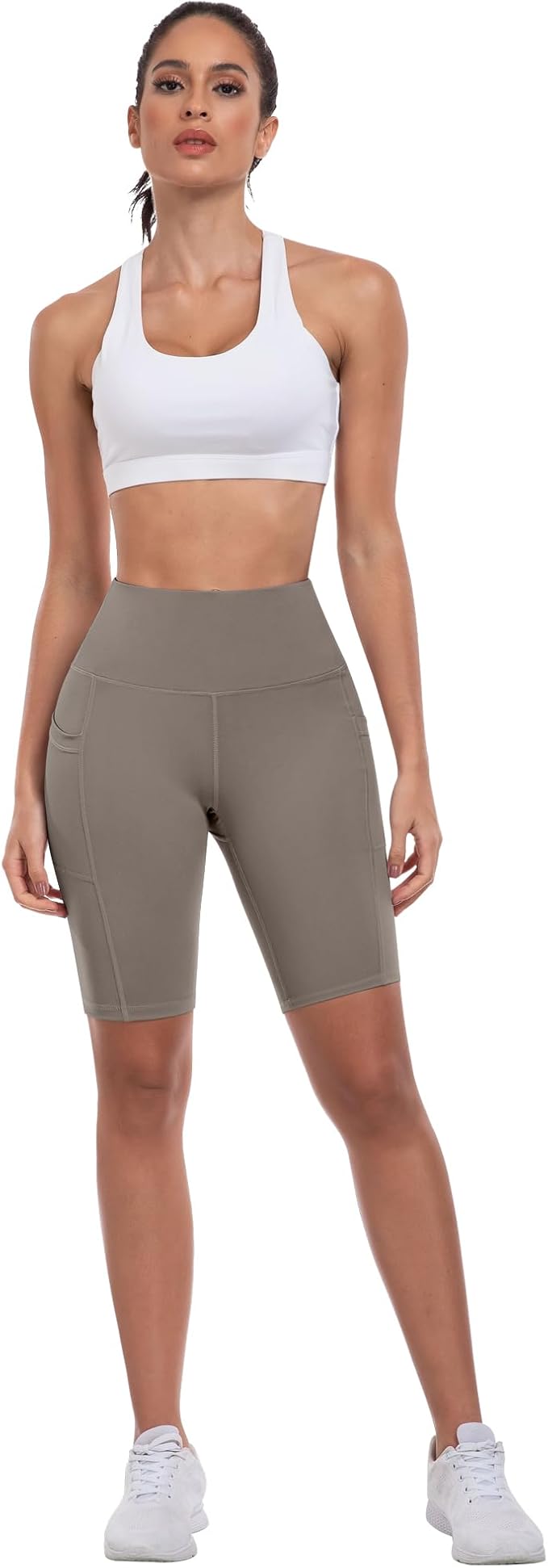 ATHVOTAR Biker Shorts Women with Pockets - 3"/5"/8" High Waisted Workout Spandex Tummy Control Gym Running Yoga Shorts