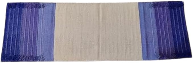 Indian Handmade100 % Organic Anti Skid Multi Colour Cotton Yoga Mat - Eco-Friendly Hand-Woven Rug - Non-Slip & Thick (24”x72”x5mm) for Hot yoga & Everyday Fitness at Home - Comfortable & Foldable Extra-Long Mat
