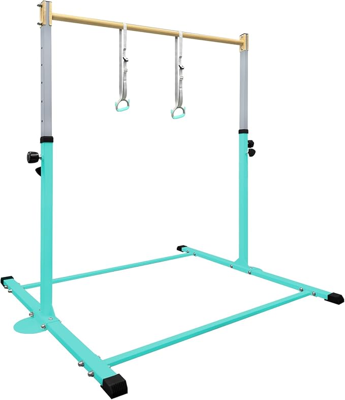 GLANT Gymnastic Kip Bar,Horizontal Bar for Kids Girls Junior,3' to 5' Adjustable Height,Home Gym Equipment,Ideal for Indoor and Home Training,1-4 Levels,300lbs Weight Capacity