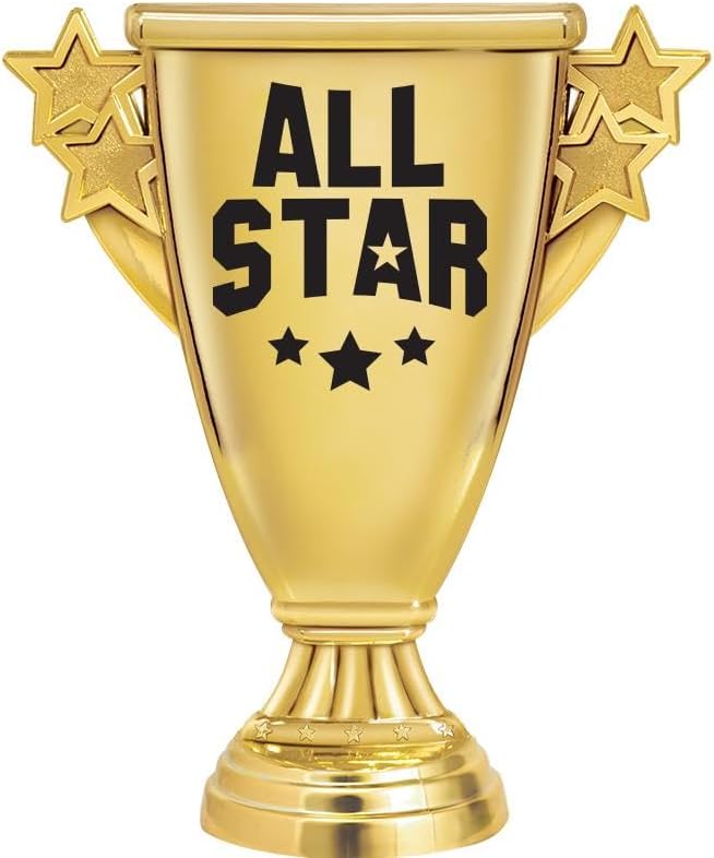 Crown Awards Customizable 11" All Star Cup Black Star Trophy Award, Engrave Now