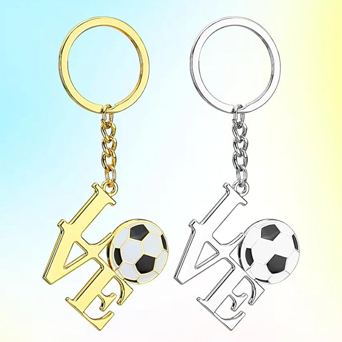 Soccer Keychain, I Love Football Key Chain, Soccer Keychains for Boys Soccer Lovers Fans, Soccer Coach Gifts