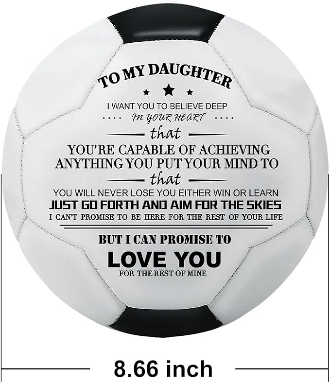 KWOOD Custom Classic Soccer Ball,Engraved Soccer Ball with Premium Pump for Training Recreation Practice,Available for Indoor Outdoor Toddlers Kids Teens Adults