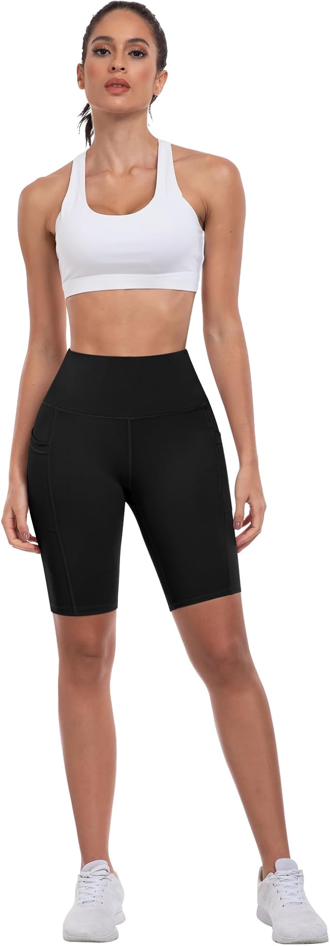 ATHVOTAR Biker Shorts Women with Pockets - 3"/5"/8" High Waisted Workout Spandex Tummy Control Gym Running Yoga Shorts