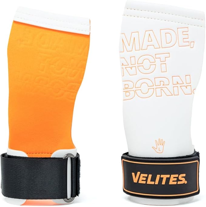 Velites I Quad Pro Handgrips I Professional Cross Training Gloves or Gymnastics I All Surface I Use with Magnesium I Includes Free Bands