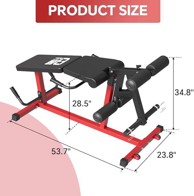 Leg Extension and Leg Curl Machine,Seated Leg Extension and Lying Curl Machine for Home Gym,Leg Press Bench Fit for Both 1'' and 2'' Weight Plates