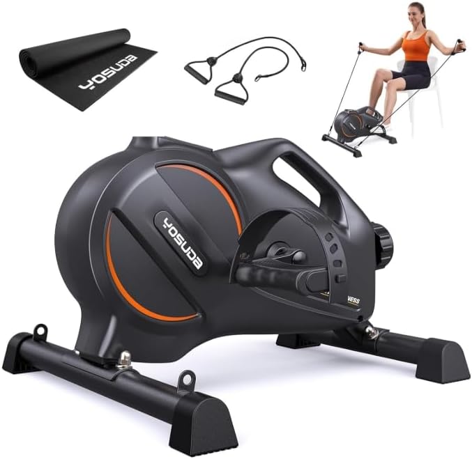 YOSUDA Under Desk Bike Pedal Exerciser - Magnetic Mini Exercise Bike, Desk Pedal Bike for Home/Office Workout